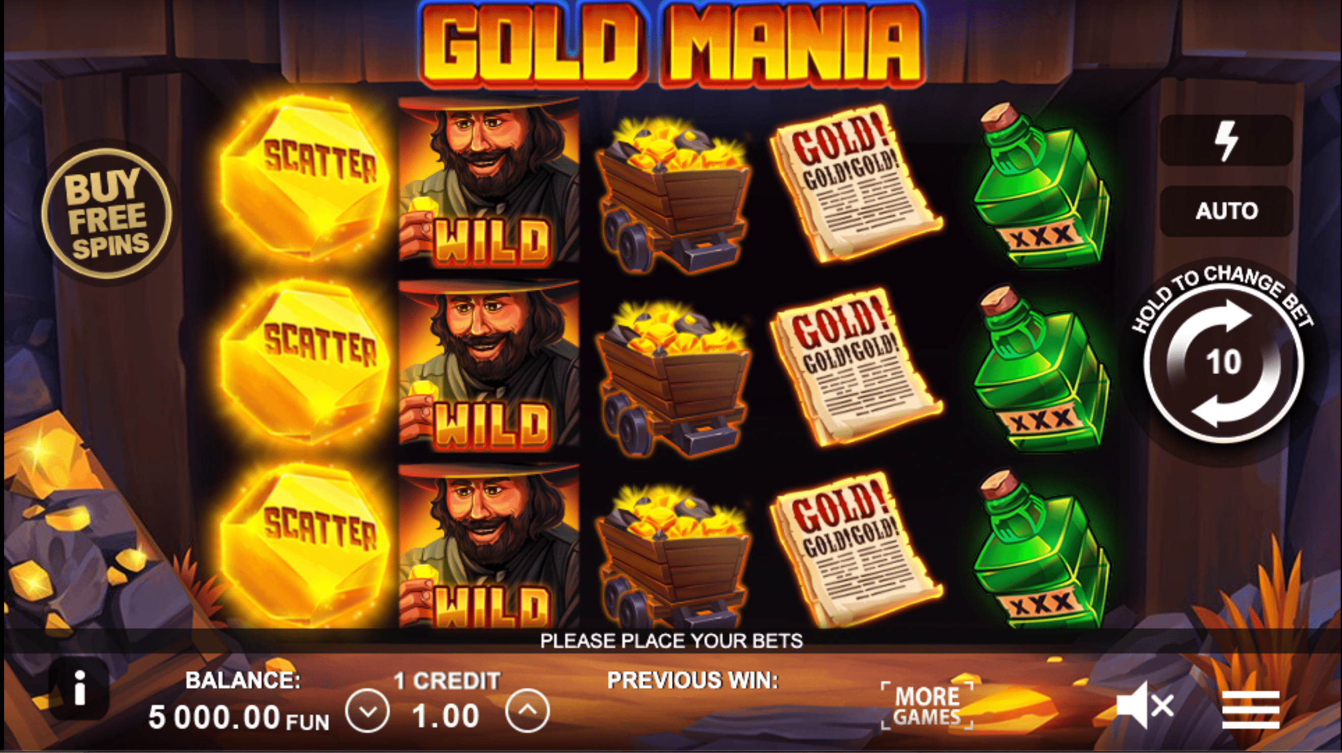 Gold Mania Průběh hry