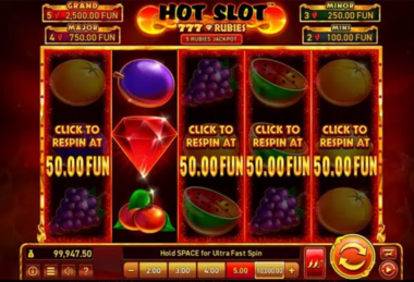 Hot Slot: 777 Rubies Průběh hry
